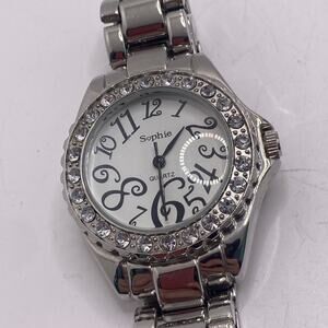 Sophie Quartz Rhinestone Small Wrist Watch Works New Battery